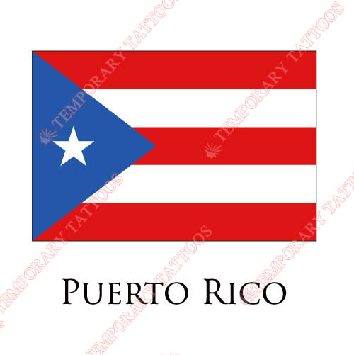 Puerto Rico flag Customize Temporary Tattoos Stickers NO.1961